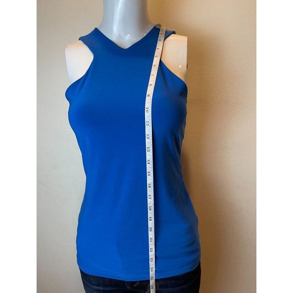 Lauren Ralph Lauren Women V Neck Cut Blouse Top 200615171004 Back Zip Blue SZ XS - Picture 3 of 8